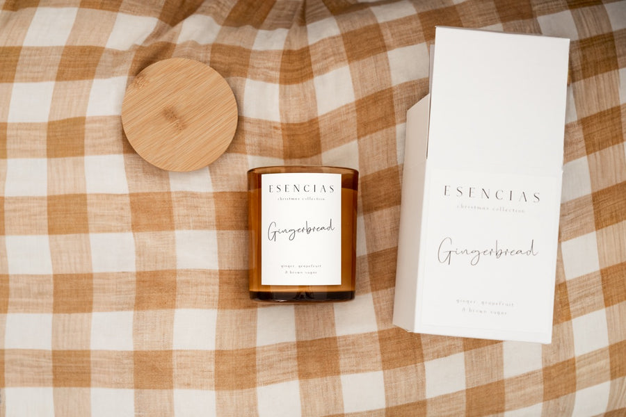 Christmas Range Gingerbread styled with box and lid. 