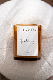 Christmas Range Pudding styled with white textured background