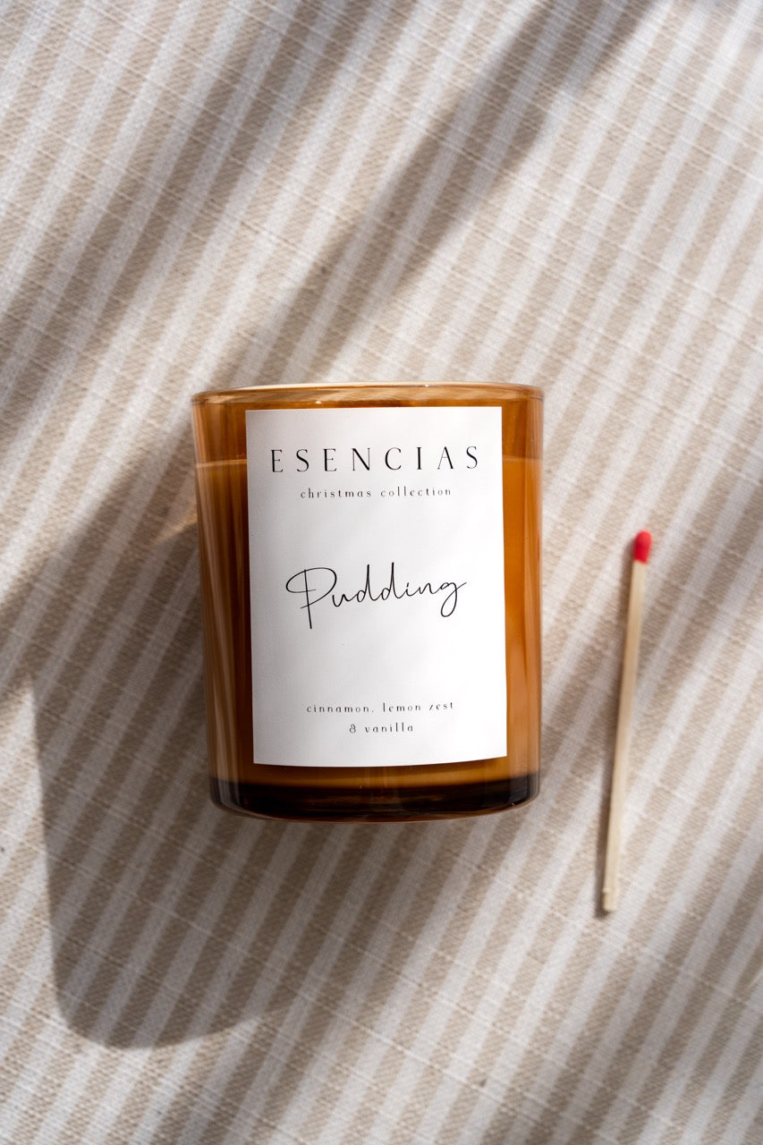 Christmas Range Pudding with sun overlays. 