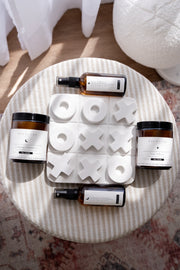 Love & Peace soy candle and room spray styled with Calming & Intuition soy candle and room spray 