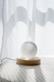 Selenite Sphere product shot. Ethereal. 