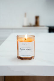 From our Signature Range: Tuscan Vineyard Soy Candle styled in kitchen. 